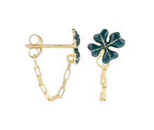 anna-nina-oorbel-single-klaver-lucky-shamrock-chain-stud-gold-plated