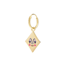 anna-nina-oorbel-single-pierrot-card-ring-earring-gold-plated