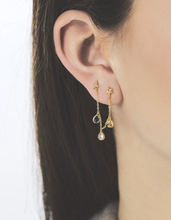 anna-nina-oorbel-single-star-rain-chain-stud-gold-plated