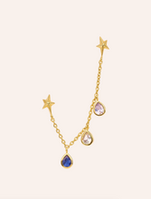 anna-nina-oorbel-single-star-rain-chain-stud-gold-plated