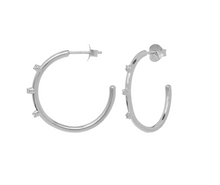 ANNA + NINA Oorbellen Medium Lumière Hoop Earrings Zilver