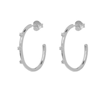 ANNA + NINA Oorbellen Medium Lumière Hoop Earrings Zilver