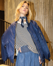 Lolly's Laundry Jas Blauw LilaLL Bomber Jacket Dark Navy