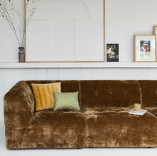 rib fluwelen bank bruin hk