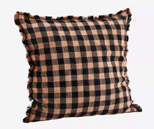 Madam Stoltz Kussen Ruitjes incl binnenkussen Checked Cushion Fringes