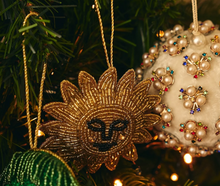 Anna + Nina Beaded Golden Glow Ornament
