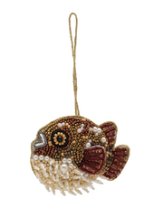 Anna + Nina Beaded Pufferfish Ornament