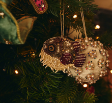 Anna + Nina Beaded Pufferfish Ornament