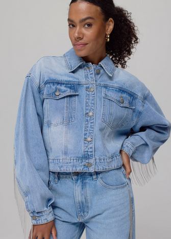 Harper & Yve Spijkerjasje Franges Denim Jacket Millow AW25N210