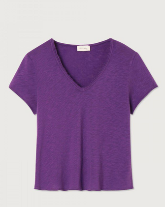 american-vintage-paars-dames-t-shirt-sonoma-ultra-violet-maat-l