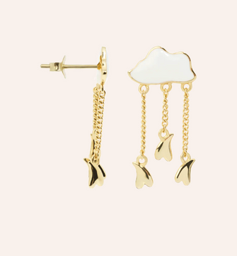 anna-nina-oorbel-single-cloud-nine-stud-earring-gold-plated