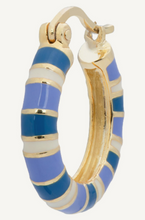 anna-nina-oorbel-single-indigo-striped-earring-gold-plated