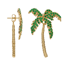 ANNA+NINA Oorbel Palm Single Palmier Stud Gold Plated