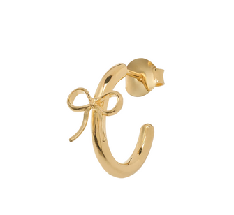 anna-nina-oorbel-single-small-bow-hoop-earring-gold-plated