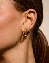 ANNA + NINA Oorbel Single Stars Align Hoop Earring