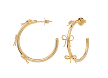 ANNA+NINA Oorbellen Big Bow Hoop Earrings Gold Plated