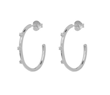 ANNA+NINA Oorbellen Medium Lumière Hoop Earrings Zilver