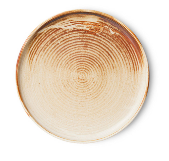 hk-living-bord-chef-ceramics-side-plate-rustic-cream-brown