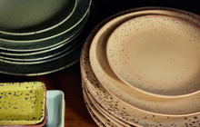 HKliving Bord 70s ceramics side plate grit set of 2