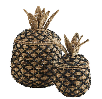 madam-stoltz-manden-ananas-madam-stoltz-opbergmand-set-van-2-pineapple