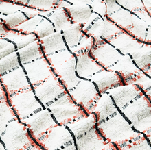 madam-stoltz-plaid-sprei-recycled-cotton-throw-off-white-black-coral