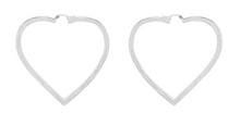 zilveren hart oorbellen